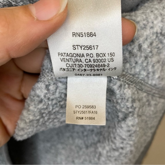 PATAGONIA Women's Better Sweater 1/4-Zip Fleece Knit Birch White Gray Sz Small - Picture 13 of 13